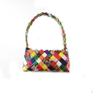 Candy Wrapper Coin Hand Bag With Zipper